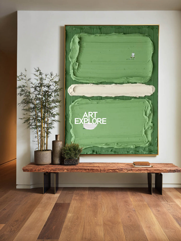 Unique Tennis Lover Gift Abstract Green Canvas Art For Home And Office Decoration