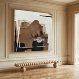 Black And Brown Minimalist Painting Oversized Painting Canvas Minimalist Painting For Home Decor
