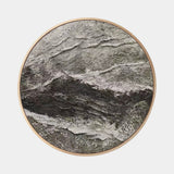 Modern Black Circular Wall Art Textured Wall Art Black Abstract Art Paintings Wabi-sabi Painting