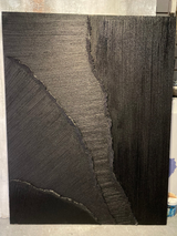 Large Black Abstract Painting Black Minimalist wall Painting Black 3D Textured Painting Modern abstract wall art Minimalist Painting Art