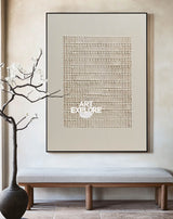 Minimalist Beige Abstract Art Original Canvas Painting For Living Room And Office