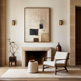 Modern Black And Beige Abstract Canvas Wall Art Earth Tone Minimalist Art Minimalist Painting