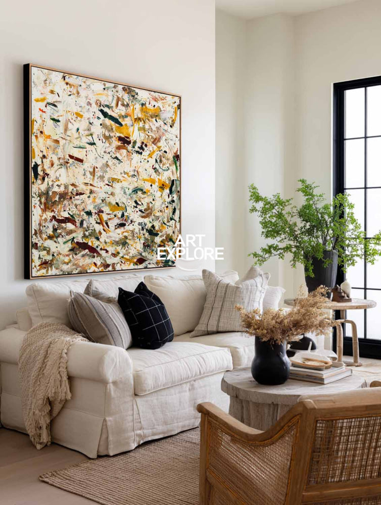 Modern Textured Abstract Art With Vibrant Colors For Contemporary Home Decor