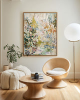 Abstract Floral Landscape Wall Art | Handmade Vertical Painting | ArtExplore