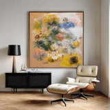 Abstract Floral Texture Painting, Handmade Modern Oil on Canvas – ArtExplore