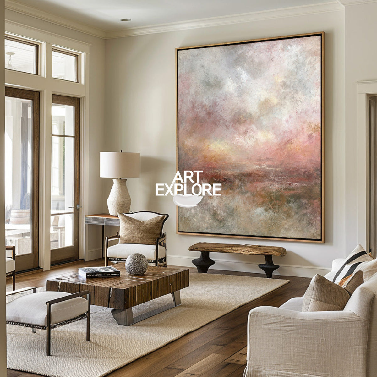 Abstract Universe Texture Art, Large Handmade Canvas for Cozy Home Decor ArtExplore