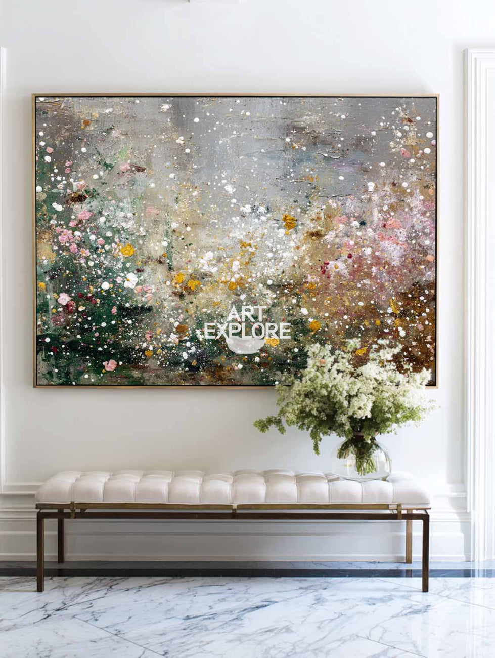 Aesthetic Balanced Large Colorful Abstract Art Handmade Oil Canvas | ArtExplore