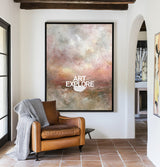 Aesthetic Colorful Universe Wall Decor, Large Minimalist Textured Art ArtExplore