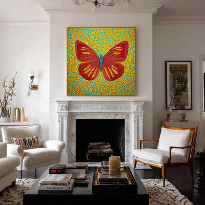 ArtExplore Bold Butterfly Wall Art – Large Handmade Artwork & Bold Home Accent for Fireplace