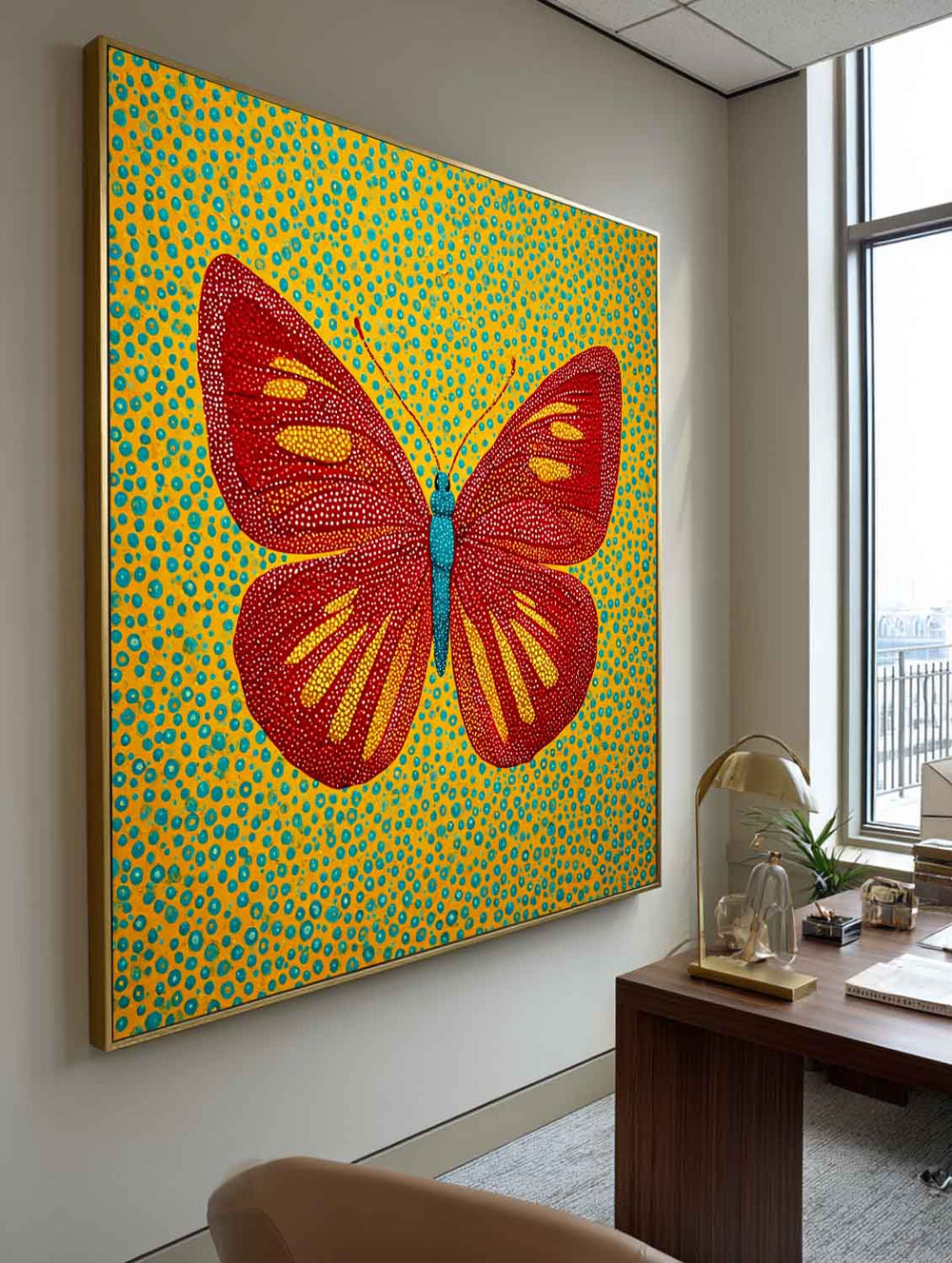 ArtExplore Bold Butterfly Wall Art – Large Handmade Artwork & Bold Home Accent for Hallway