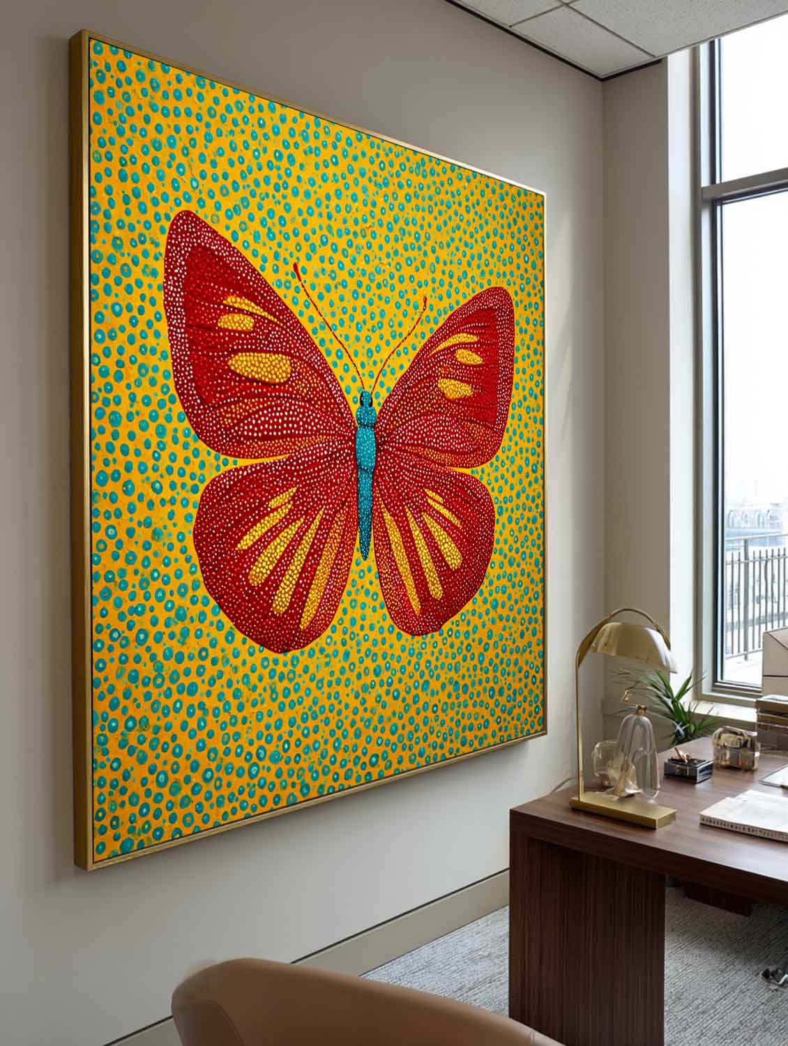 ArtExplore Bold Butterfly Wall Art – Large Handmade Artwork & Bold Home Accent for Hallway