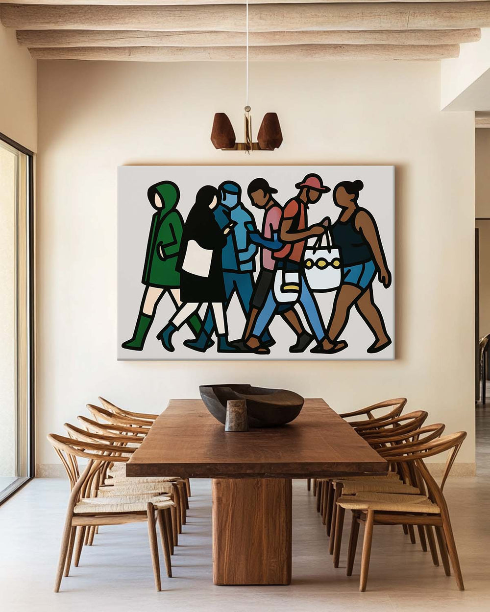 ArtExplore Handmade Pop Wall Art – Large Urban Street Scene for Contemporary Interiors & Big Walls