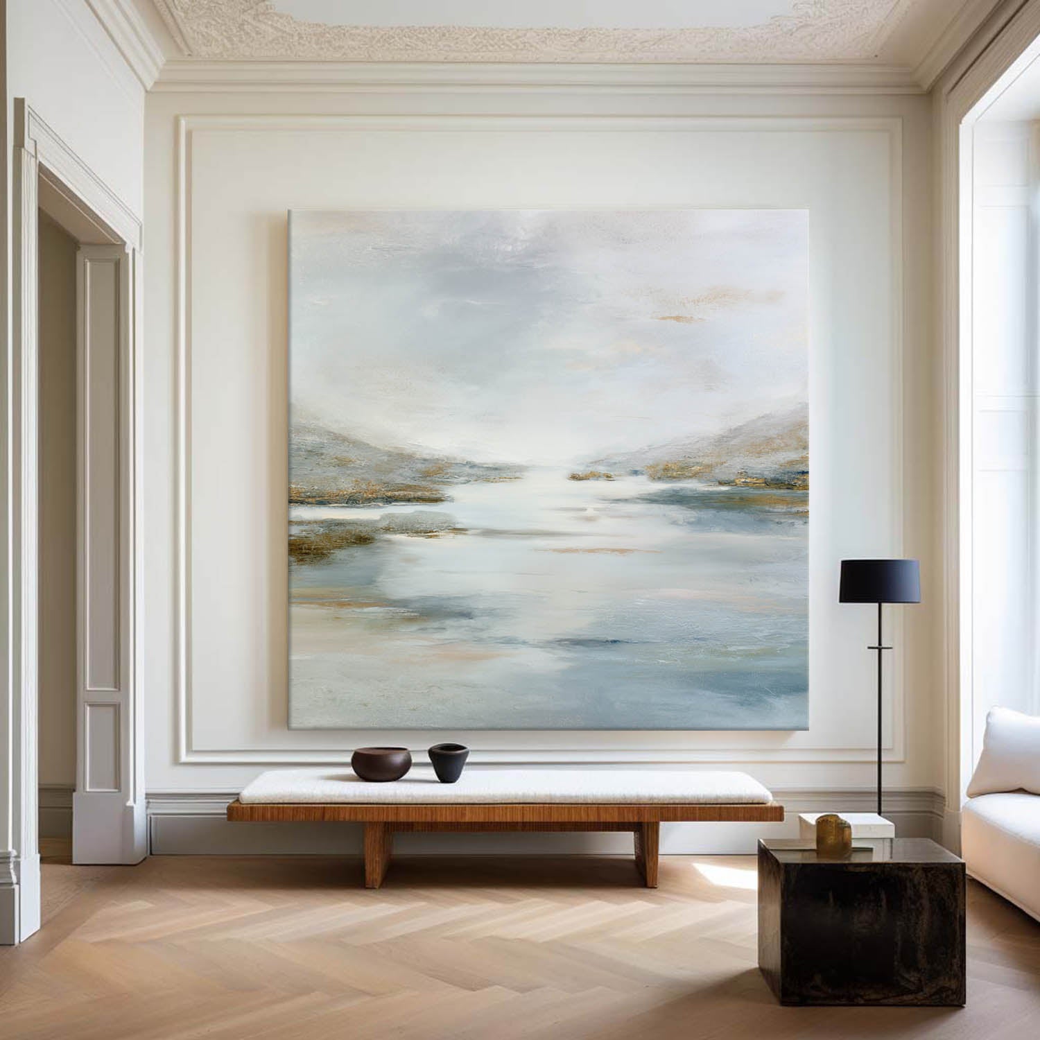 ArtExplore Modern Scenery Painting – Large Handmade Abstract Landscape Wall Art for Home or Office Decor