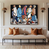 ArtExplore Modern Street Style Painting – Large Canvas Urban Scene for Home, Lounge & Workspace