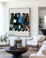 ArtExplore Original Handmade Pop Art – Bold Modern Wall Art for Spacious Interiors, Living Room, or Hallway