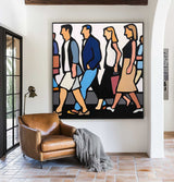 ArtExplore Pop Art Painting – Handmade Urban Vibe for Living Room or Hallway Walls