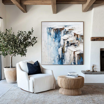 ArtExplore Textured Coastal Wall Painting – Modern Abstract Art for Home or Office Decor