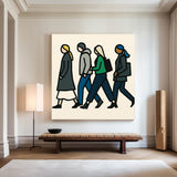 ArtExplore Urban Pop Art Painting – Large Handmade Canvas for Modern Dining Area, Lounge, or Open-Plan Spaces
