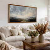 Atmospheric Dark Horizon Art | Minimalist Textured Landscape ArtExplore