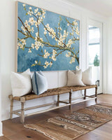 Blue Apricot Flower Painting Large Van Gogh Oil Painting Apricot Flower Landscape Canvas Painting