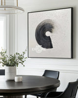 Black and White Wabi-Sabi Painting | Large Minimalist Textured Wall Art | ArtExplore