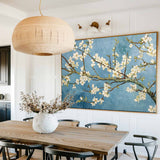 Blue Apricot Flower Painting Large Van Gogh Oil Painting Apricot Flower Landscape Canvas Painting