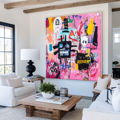 Bold Graffiti-Inspired Abstract Painting | Vibrant Modern Art for Large Spaces by ArtExplore