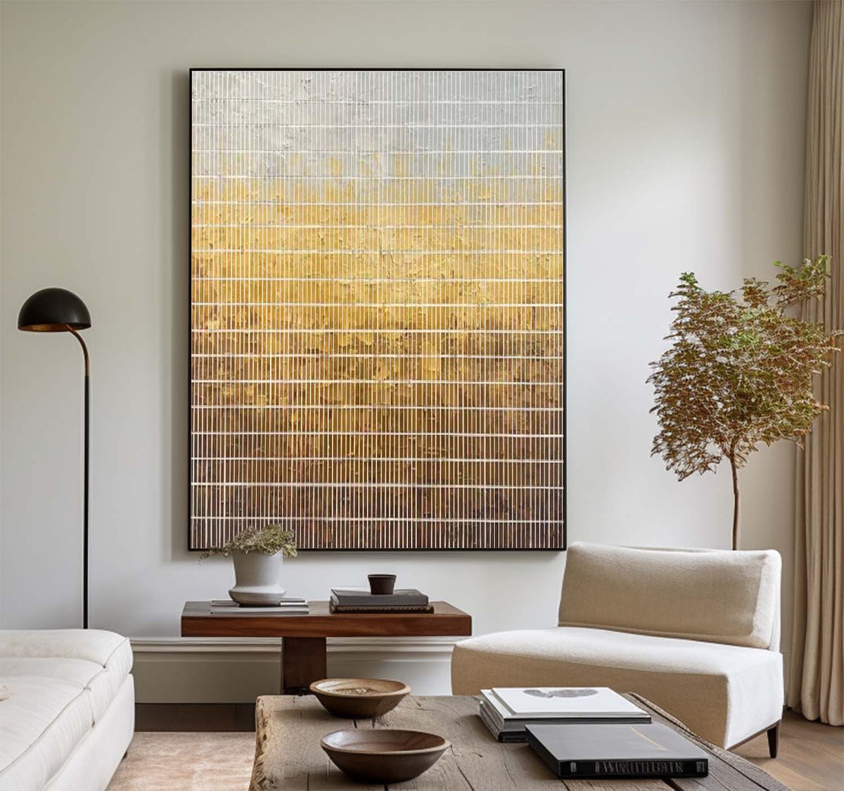 Modern Brown Canvas Art Wabi-sabi Texture Wall Art Brown Livingroom Wall Art Minimalist Wall Art