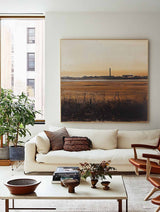 Brown Landscape Wall Art Brown Texture Wabi-sabi Wall Art Luxury Modern Abstract Painting For Sale