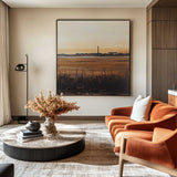 Brown Landscape Wall Art Brown Texture Wabi-sabi Wall Art Luxury Modern Abstract Painting For Sale