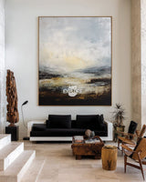 Brown Luxury Minimalist Wall Art | Large Textured Landscape Canvas | ArtExplore