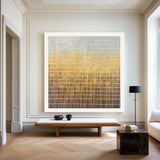 Brown White Minimalist Wall Art Textured Canvas Art Modern Abstract Painting For livingroom