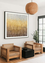 Brown White Minimalist Wall Art Textured Canvas Art Modern Abstract Painting For livingroom