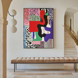 Colorful Splice Wall Art Large Textured Abstract Henri Matisse Art Style Painting Fine Art For Sale