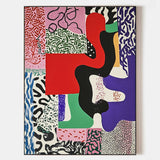 Colorful Splice Wall Art Large Textured Abstract Henri Matisse Art Style Painting Fine Art For Sale