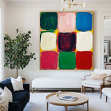 Large Colorful Texture Wall Painting Large Vibrant Rich Texture Canvas Art For Livingroom