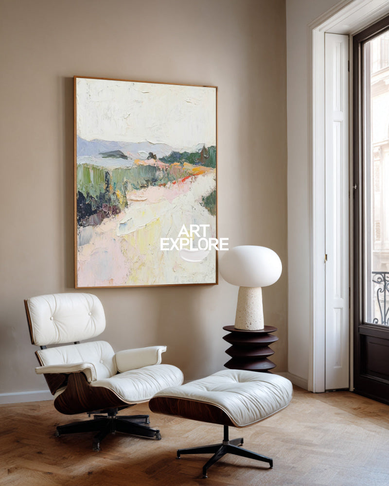 Contemporary Ethereal Landscape Painting Large Ready to Hang Canvas
