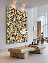Contemporary Textured Abstract Painting Large Ready to Hang Earthy Art