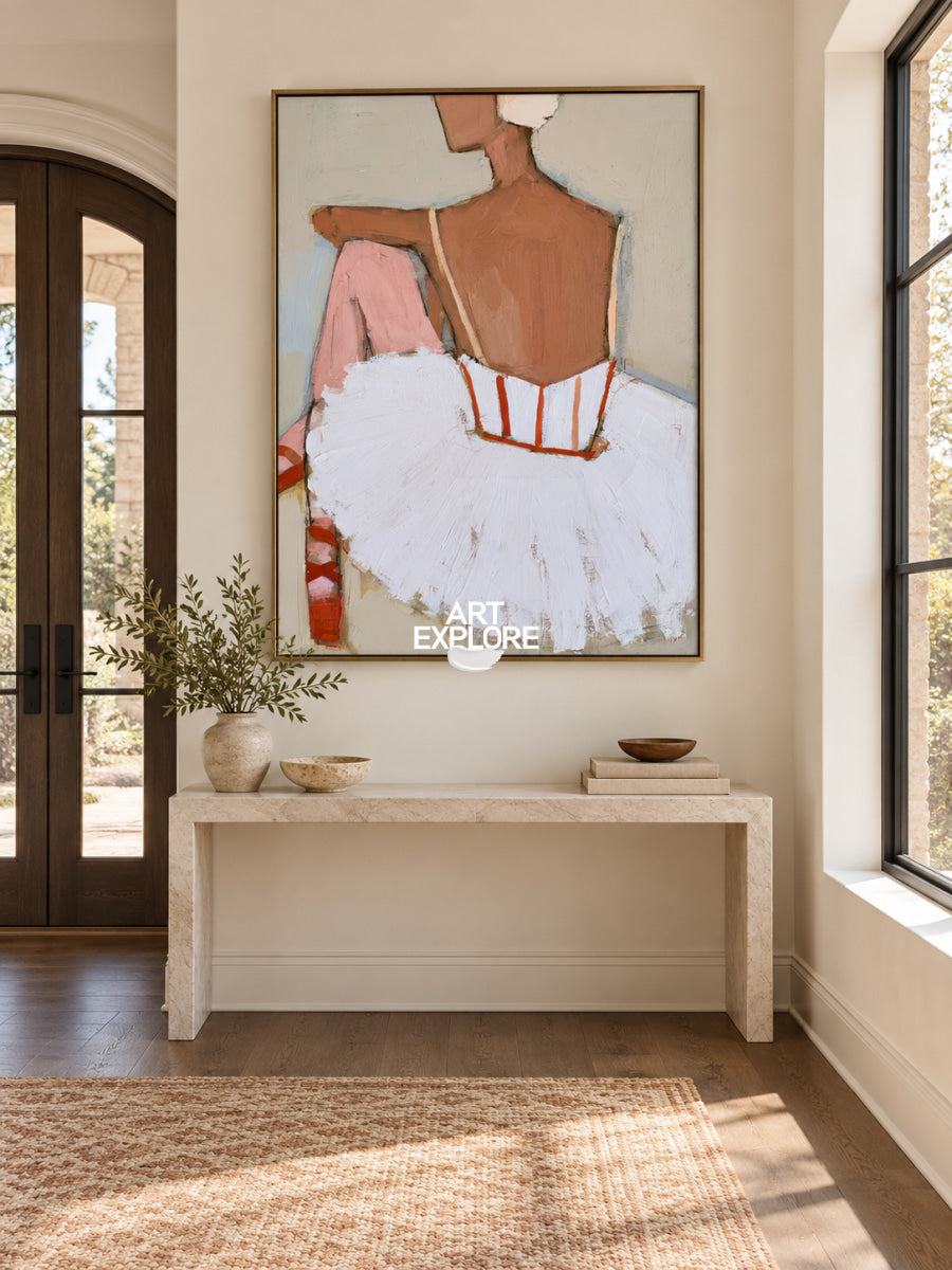 Modern Wall Art For Living Room Minimalist Ballet Dancer Canvas Painting