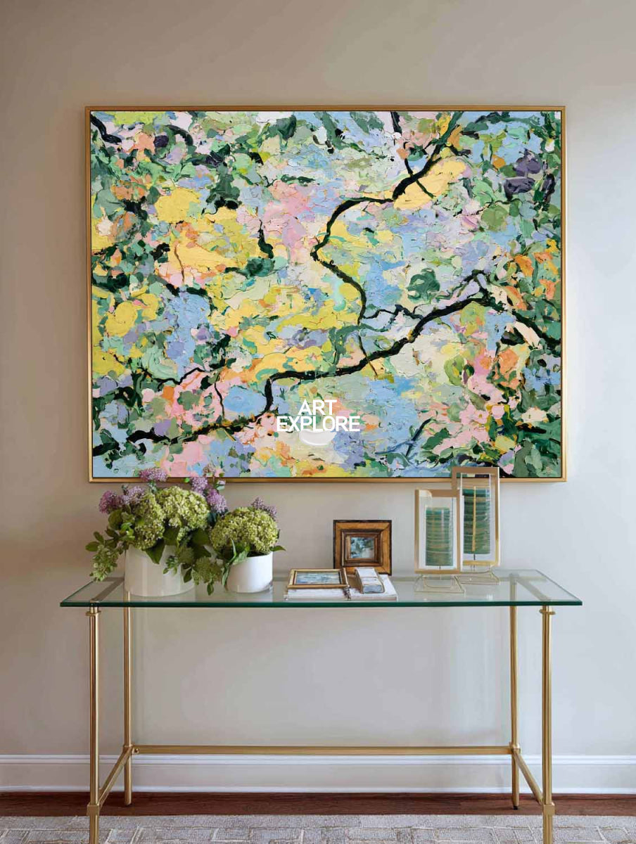 Colorful Abstract Wall Art For Modern Living Room And Dining