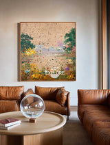 Cozy Brown Floral Abstract Wall Art for Hotel & Lounge Spaces – ArtExplore