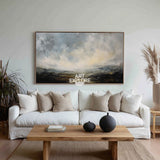 Dark Horizon Landscape Art | Large Minimalist Decor Canvas ArtExplore