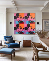 Large Disney Mickey Pop Art Oil Painting Texture Painting Handmade Disney Pop Painting for sale