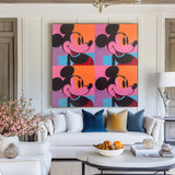 Large Disney Mickey Pop Art Oil Painting Texture Painting Handmade Disney Pop Painting for sale