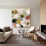 Elegant Colorful Floral Abstract Painting for Hotel & Lounge – ArtExplore