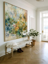 Elegant Green Abstract Wall Art for Living Room or Lounge | ArtExplore