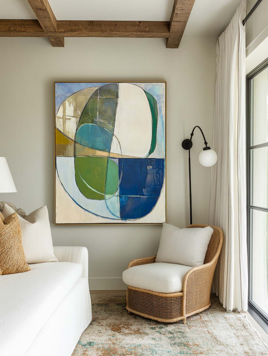 Extra Large Turquoise Texture Painting Blue Abstract Canvas Art Modern Green Texture Paintings