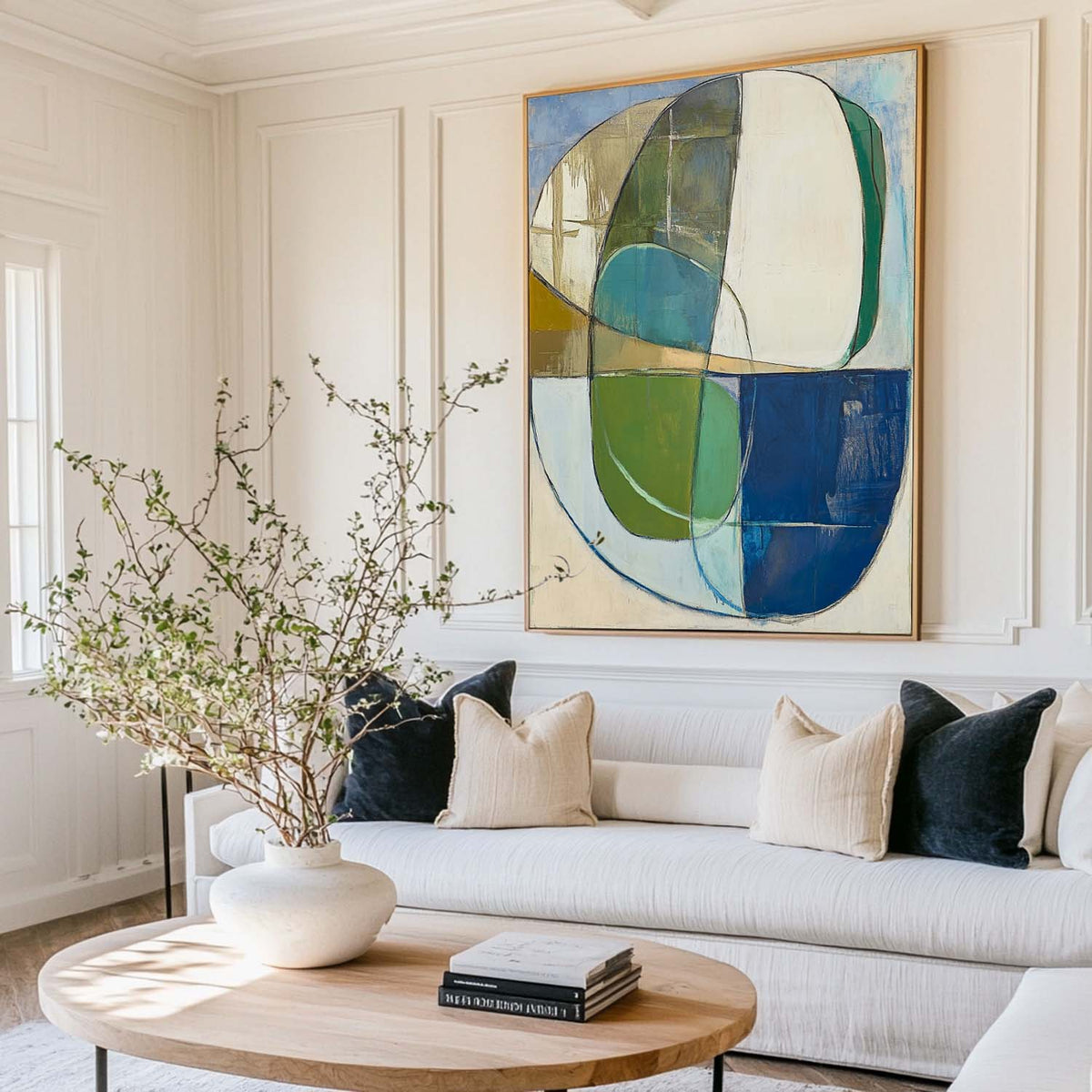 Extra Large Turquoise Texture Painting Blue Abstract Canvas Art Modern Green Texture Paintings