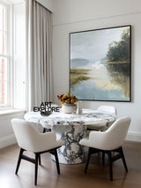 Framed Lake Landscape for Living Room, Oil Wall Art Canvas – ArtExplore