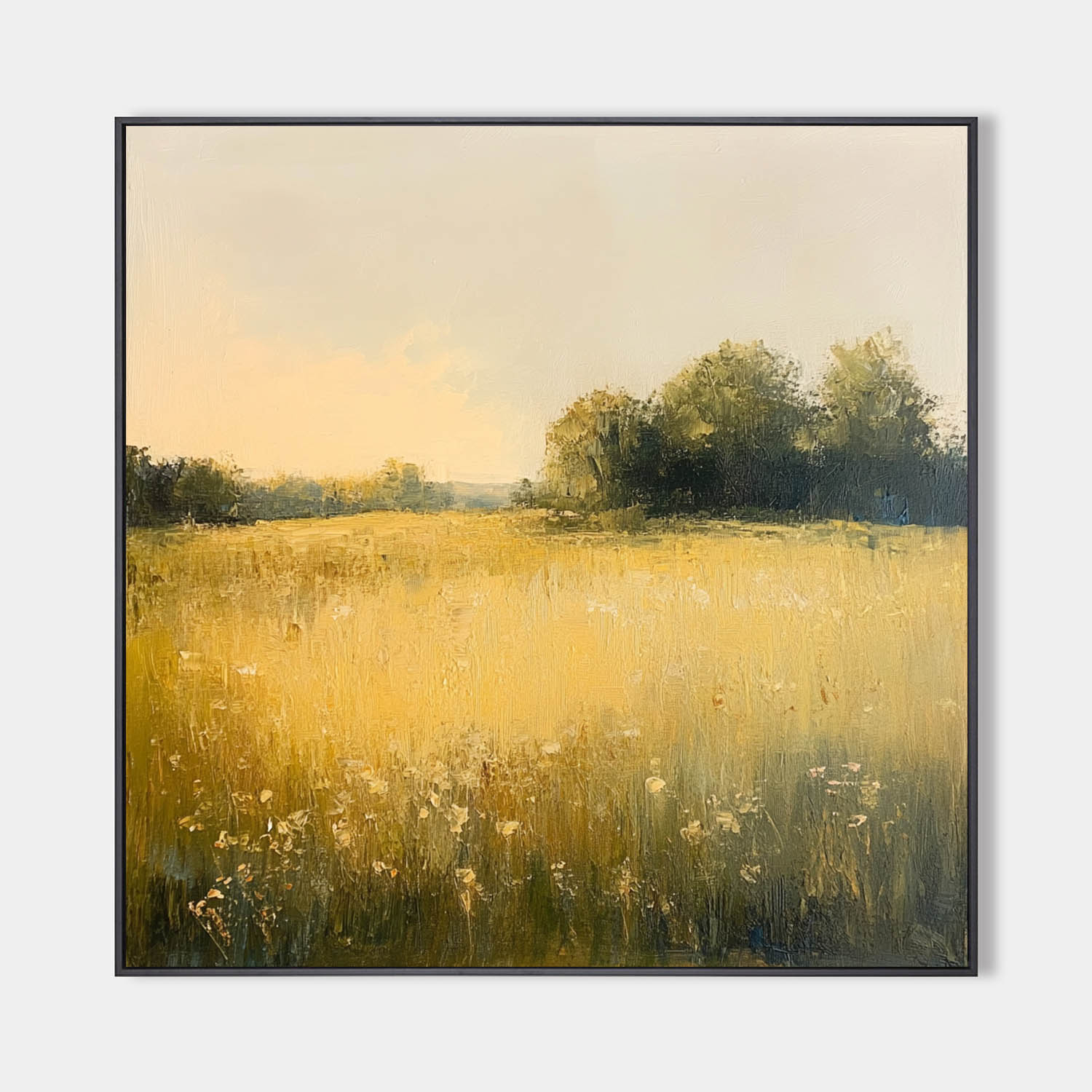 Green Field Painting Large Green Fields Wall Art Large Landscape Art Modern Fine Art For Livingroom